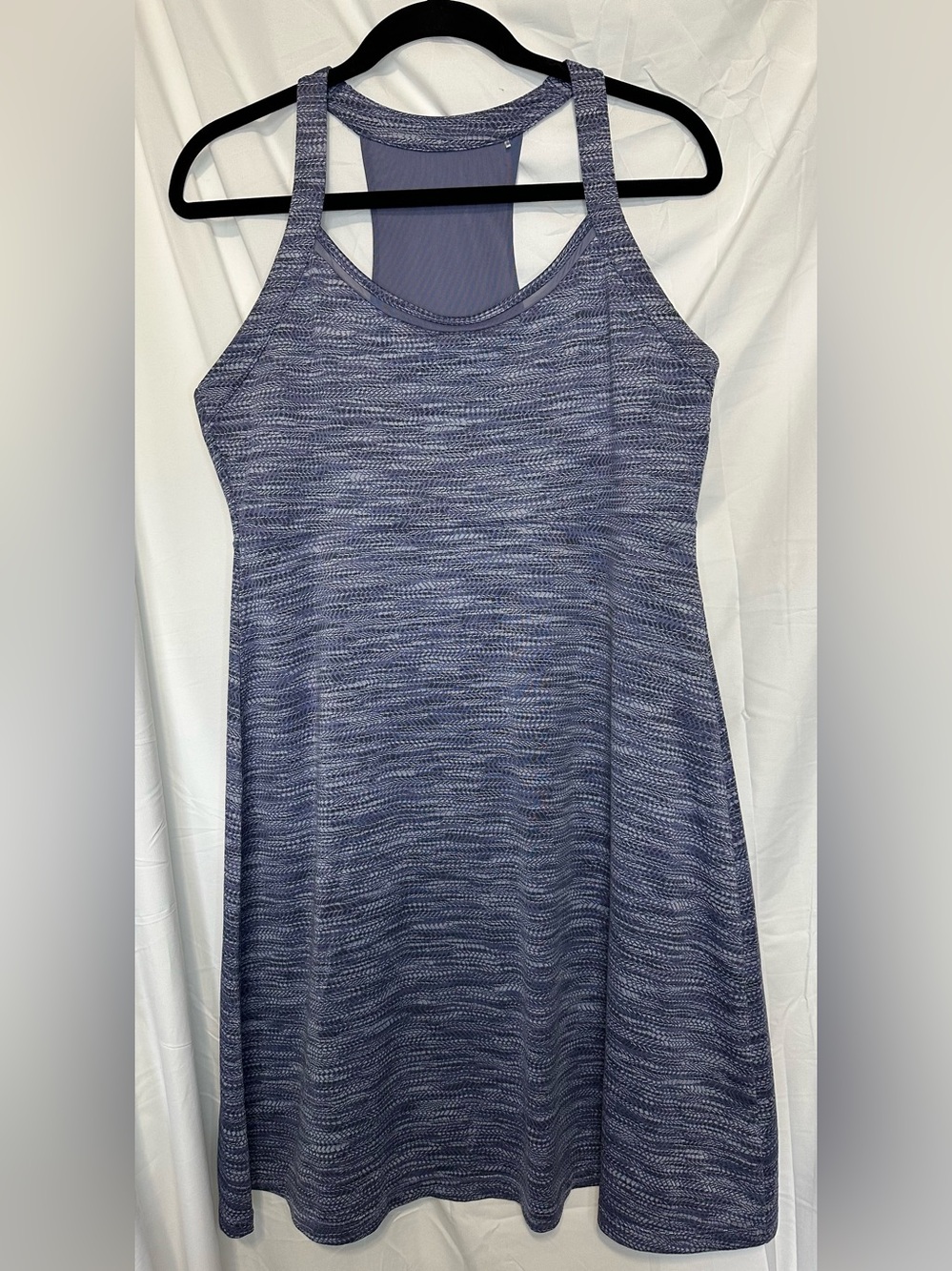 MPG Athletic Racerback Knit Sport Dress in Heathered Purple Lilac Large Golf